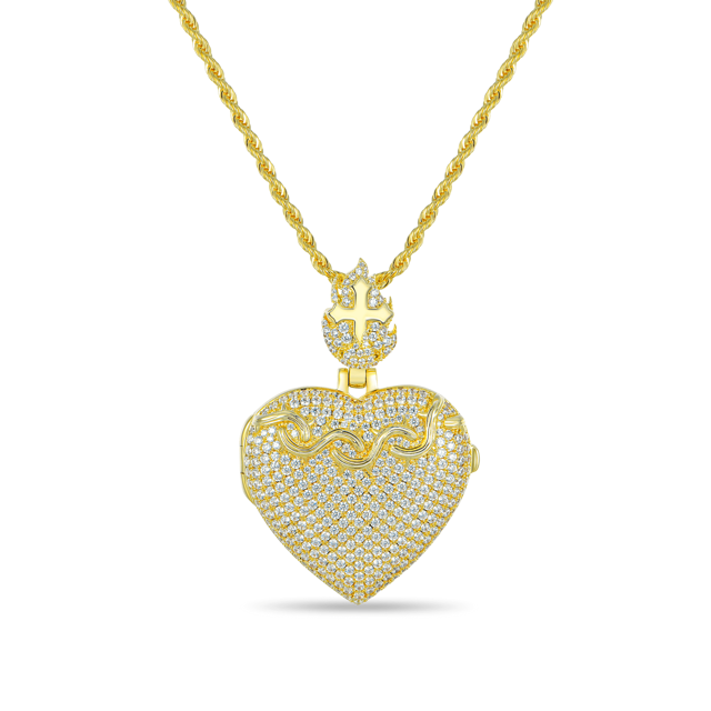 Custom Heart Locket Photo Pendant