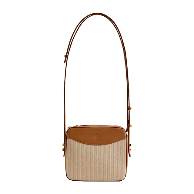 Mark Cross for AERIN Shoulder Bag | Canvas with Vacchetta Trim