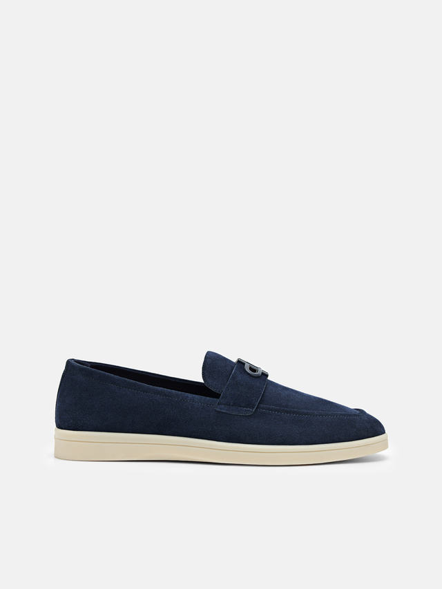 Navy PEDRO Icon Suede Loafers | PEDRO