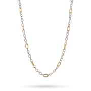 Twisted Link with Brass Rings Chain - 20"