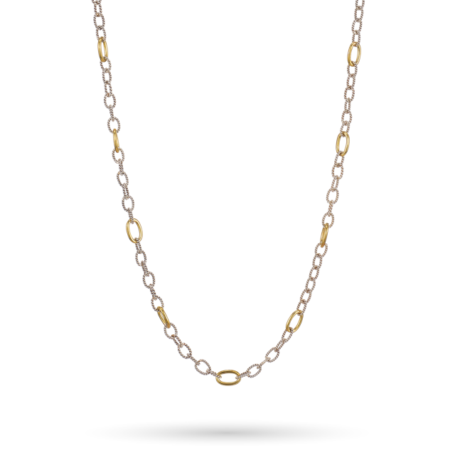 Twisted Link with Brass Rings Chain - 20"