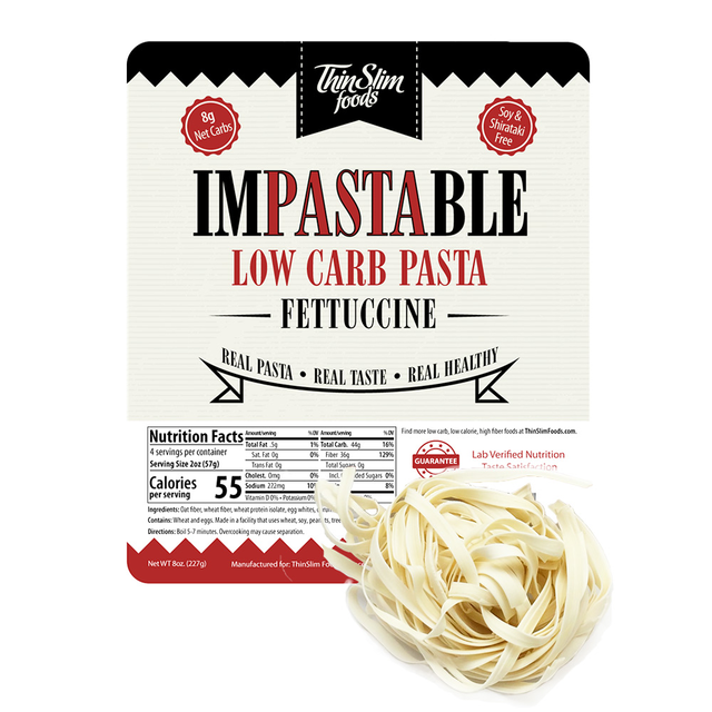 ThinSlim Foods Impastable Low Carb Pasta Fettuccine