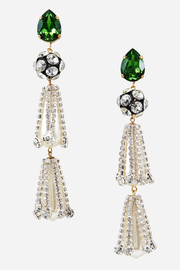 Emerald Crystal Drop Earrings