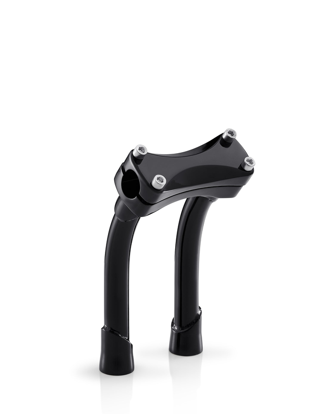 Viking Warlock 8" Pullback Handlebar Risers for Harley Dyna Switchback FLD Gloss Black