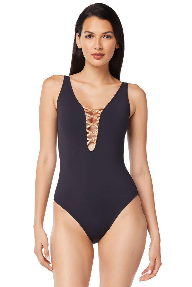 Let's Get Knotty Lace Down One-Piece Swimsuit