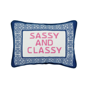 Sassy And Classy Embroidered Needlepoint Pillow