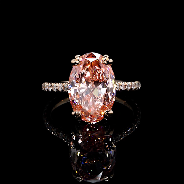 Elle Oval Solitaire Lab Diamond Engagement Ring