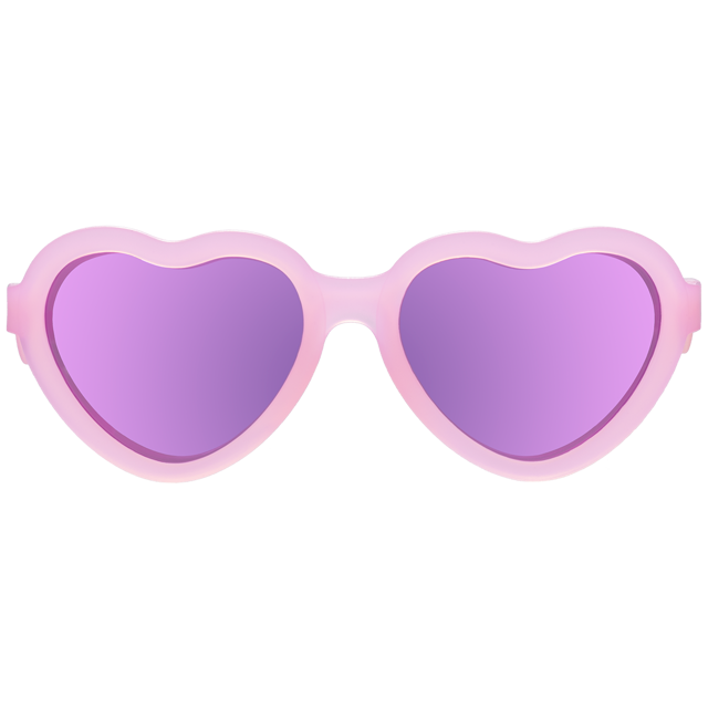 Frosted Pink Heart | Purple Polarized Mirrored Lenses