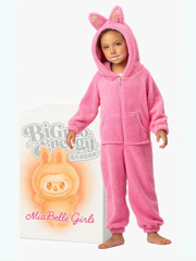 Pink Fluffy Lil Bubu Hooded Onesie Costume