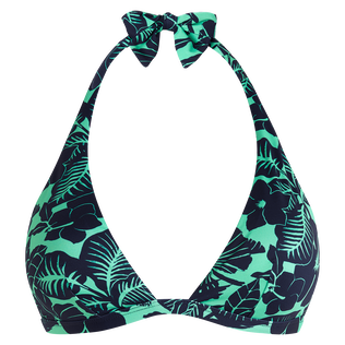 Women Halter Bikini Top Flowers Paradise