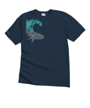 Tribal Mano Surf - Navy Short Sleeve Crewneck T-Shirt