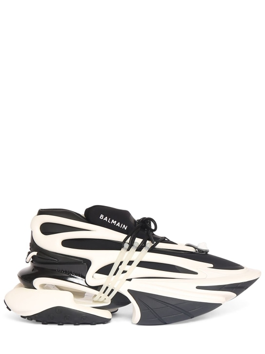 Unicorn neoprene & leather sneakers - Balmain - Men  | Luisaviaroma
