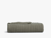 Cloud Linen Gauze Throw (Moss)