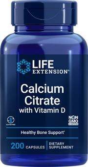 Calcium Citrate with Vitamin D, 200 capsules