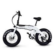 Defiant Fat Tire Folding Electric Bike - Refurbished -Refurbished White
