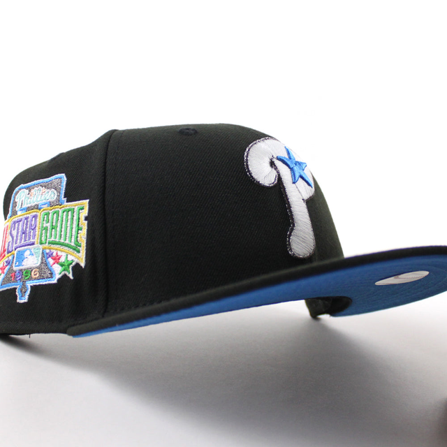 Philadelphia Phillies 1996 All Star Game 59Fifty New Era Fitted Hat (Black Blue Under Brim) 1