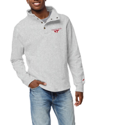 Virginia Tech Hokies League Collegiate Wear 1636 Fleece Quarter-Snap Pullover Sweatshirt - Ash
