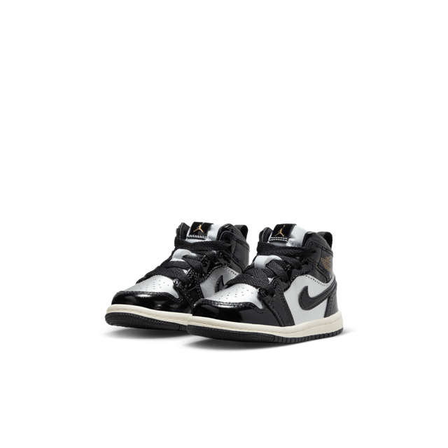 Baby/Toddler Jordan 1 Mid SE "Black Metallic Silver"