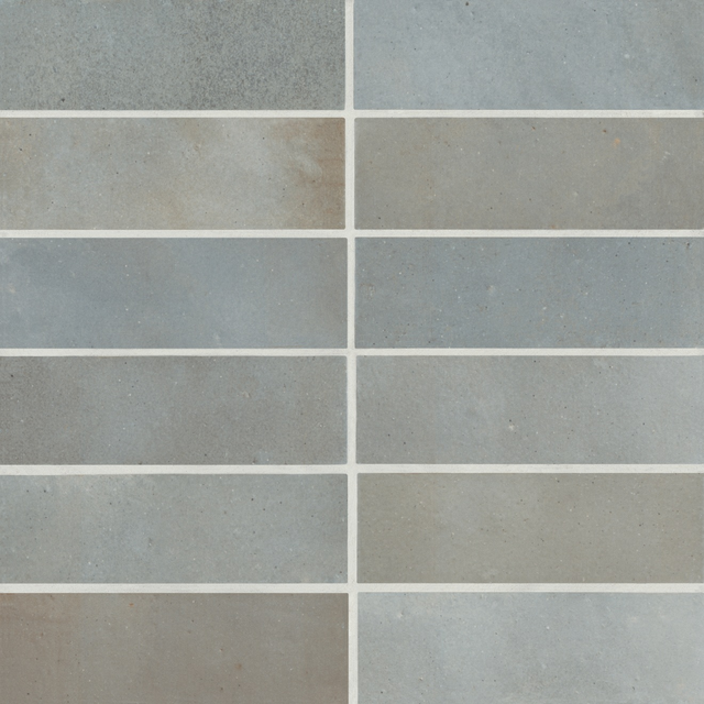 Celine 2" x 6" Matte Porcelain Floor & Wall Tile in Blue