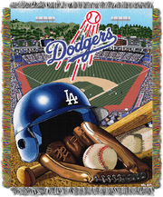 MLB Los Angeles Dodgers Homefield Advantage Tapestry Throw Blanket 48x60 Inches