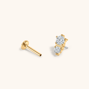 Gaia Push Pin Flat Back Earring