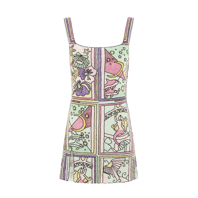 Talia Hand Beaded Multi-Coloured Crystal Party Dress