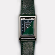 Vario VERSA Reversible Dual Time Gunmetal-Green Enamel Watch