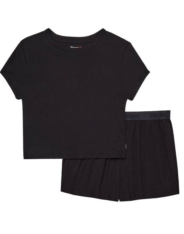Originals 2-Piece Lounge Set, SuperSoft Cropped Baby Doll Tee & Sleep Shorts Loungewear Set