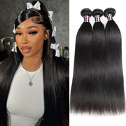 Ishow Straight Human Hair Bundles Brazilian Human Hair Weave 3 Bundles