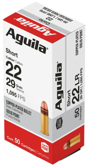 Aguila 1B220328 Super Extra High Velocity 22 LR 40 gr Copper-Plated Solid Point 50 Rounds