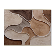 Terra Contour 120 x 90cm Framed Canvas - Natural