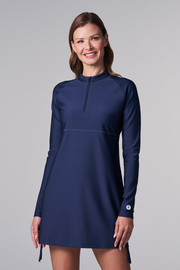 Women's Lawai Ruche Swim Shirt | Navy