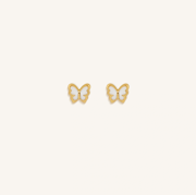 Pure Awakening White Butterfly Earrings