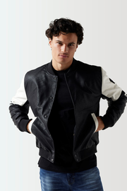 Varsity Jacket - Black/Marshmallow