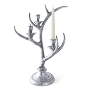 Three-Light Metal Antler Candlestick