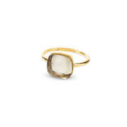 Sophia Prasiolite Gold Ring