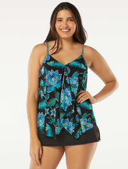 Beach House Swim Kerry Mesh Layer Underwire Tankini Top - Vineyard Floral