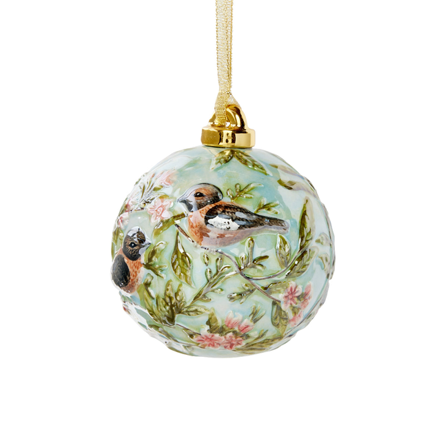 Robin Porcelain Ball Ornament