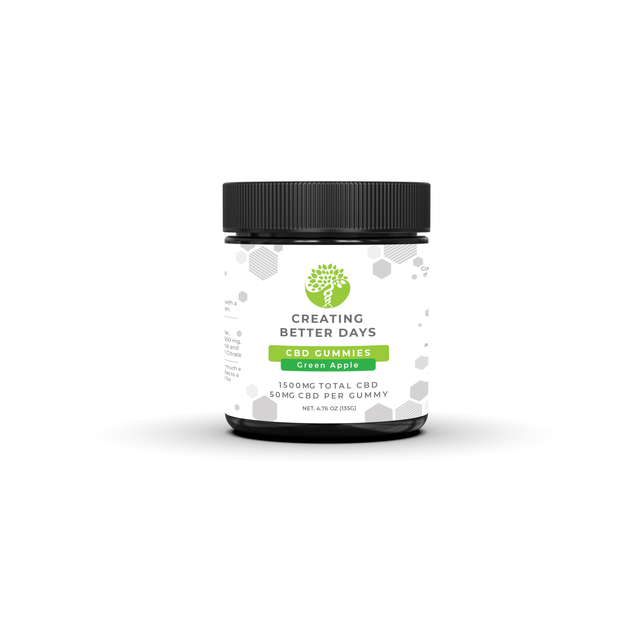 Green Apple CBD Isolate Gummies 1500 MG