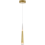 Andes LED 2 inch Satin Gold Down Mini Pendant Ceiling Light