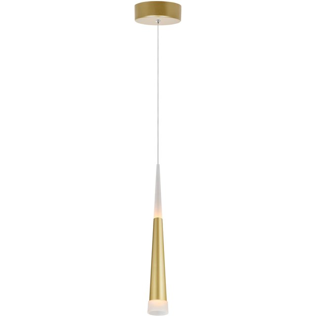 Andes LED 2 inch Satin Gold Down Mini Pendant Ceiling Light