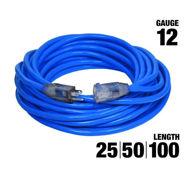 Outdoor Dual Lighted Extension Cord w/ Safety CGM