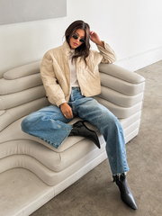 Campfire Quilted Puffer Jacket in Khaki