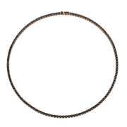 MEN'S BLACK DIAMOND TENNIS NECKLACE, 22IN
