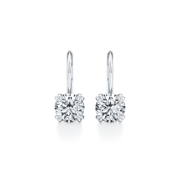 Elle Round Brilliant Leverback Earrings