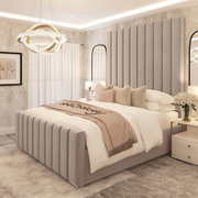 Kensington Luxury Panelled Ottoman Bed Frame with Gas Lift Storage – Elegant Upholstered Design