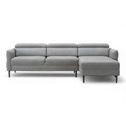 Luca Right Sectional Sofa Light Gray