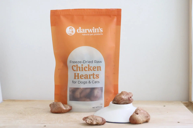 Freeze-Dried Chicken Hearts for Dogs and Cats