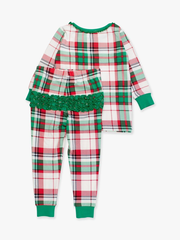 Toddler Ruffle Long Sleeve Pajama Set, Modal Blend