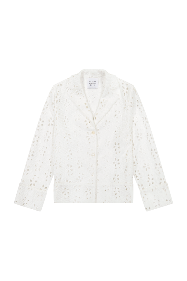 Cotton Eyelet Pajama Set - Marina Moscone